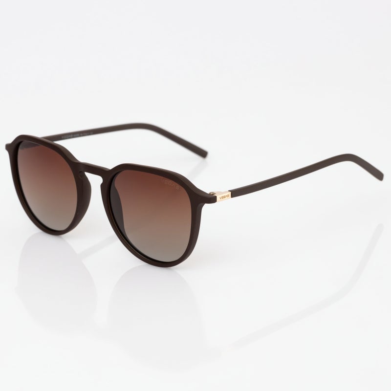 VEGAS Full Rim Hexagon Unisex Saddle Brown  Sunglasses V2067 S C2 - Image 2